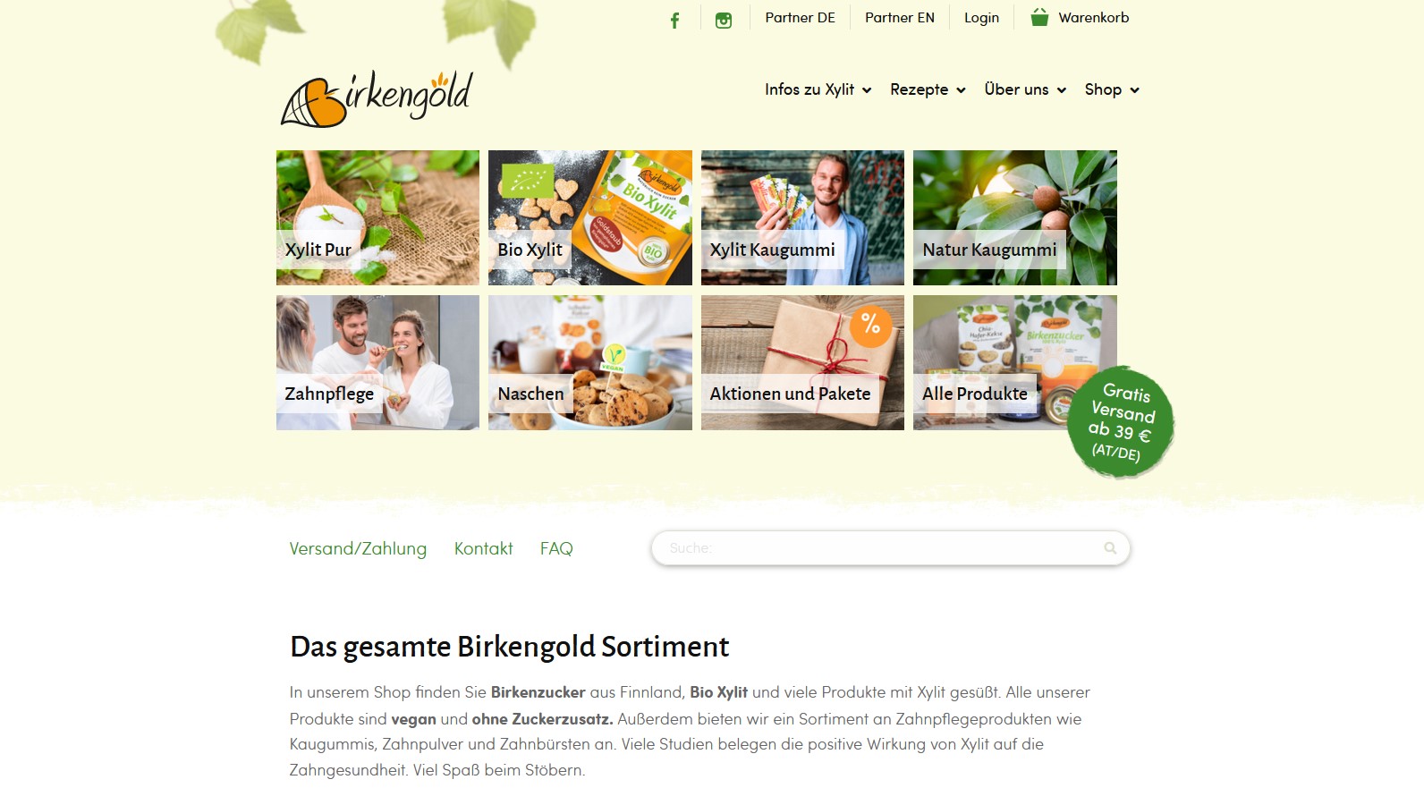 Website Vorschau von Birkengold