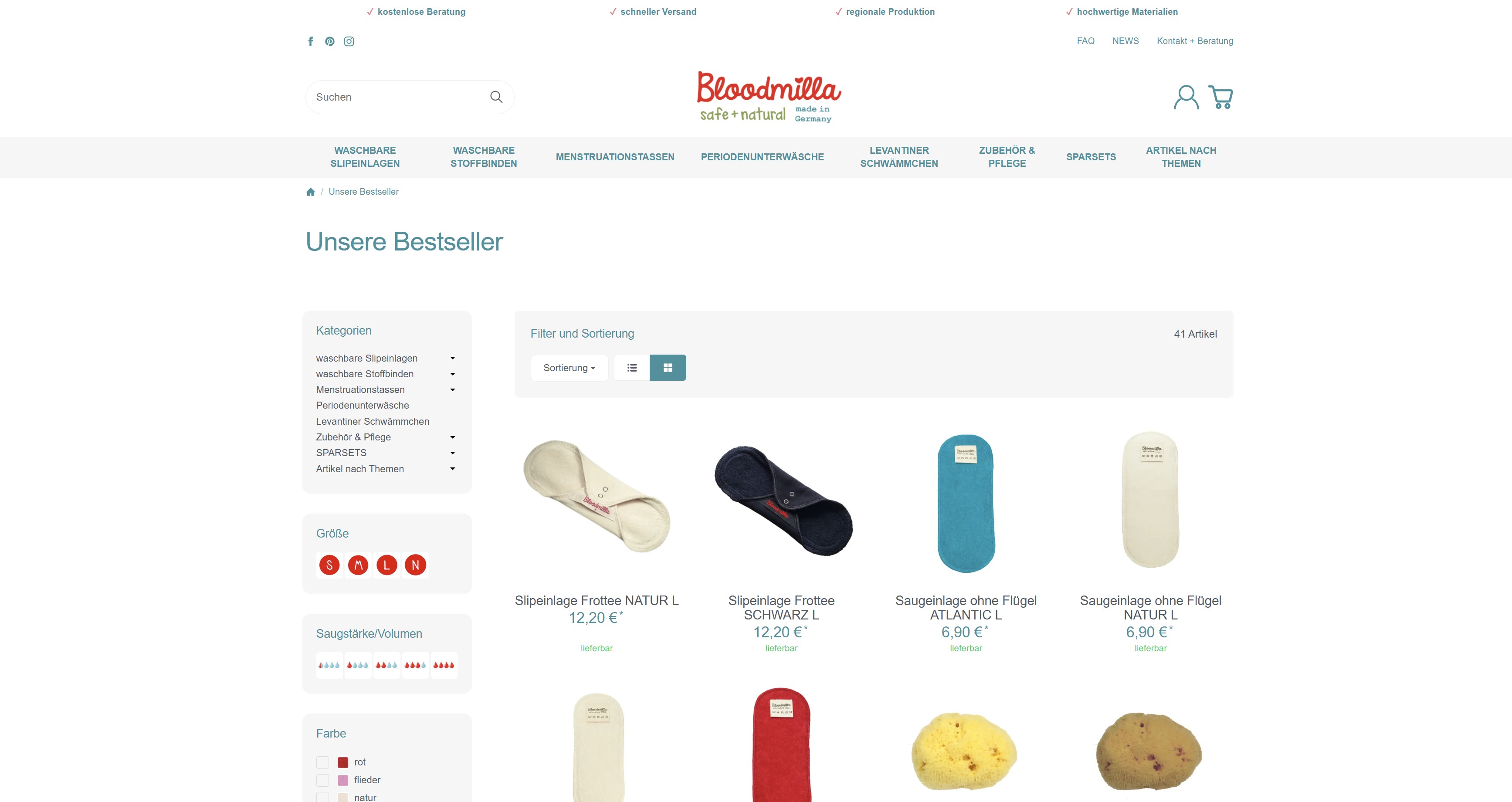Website Vorschau von Bloodmilla