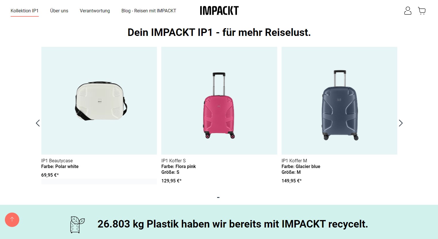 Website Vorschau von IMPACKT