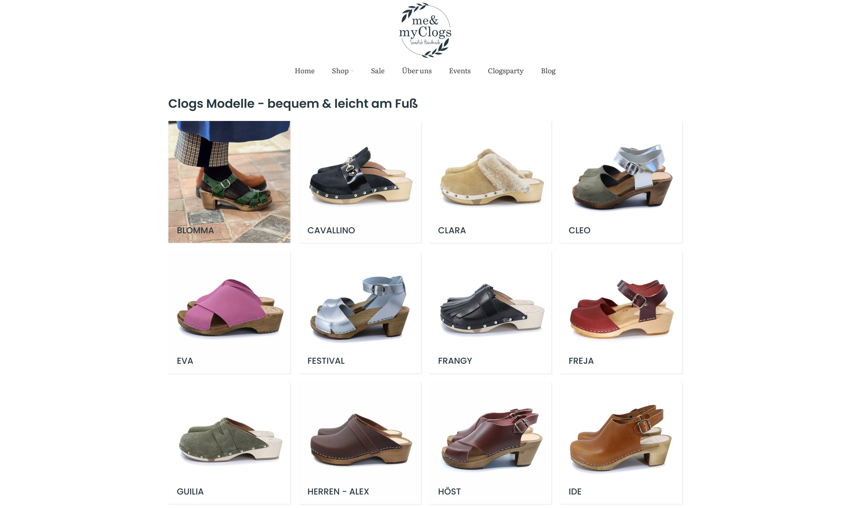Website Vorschau von me&myClogs