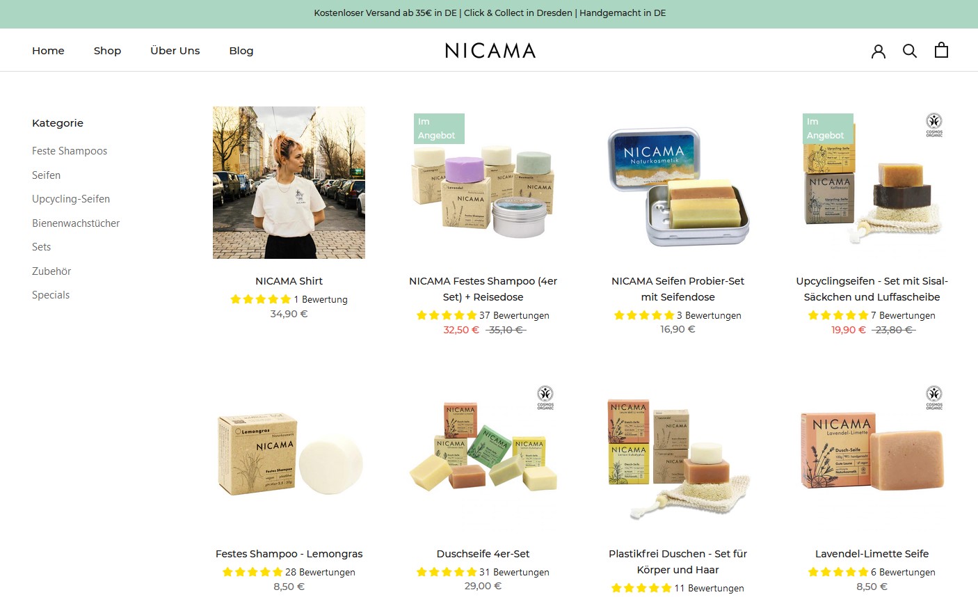 Website Vorschau von NICAMA