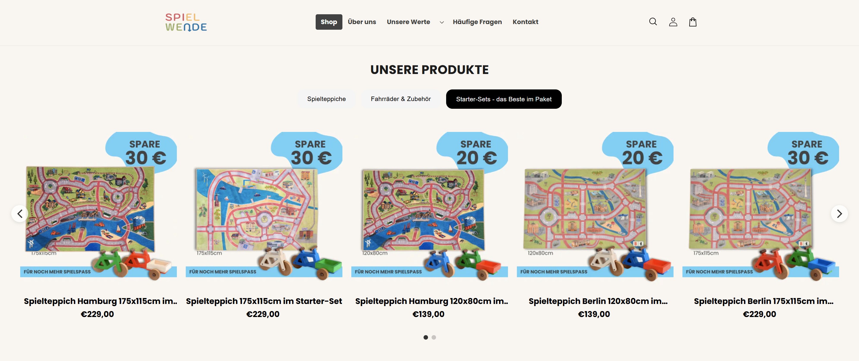 Website Vorschau von Spielwende