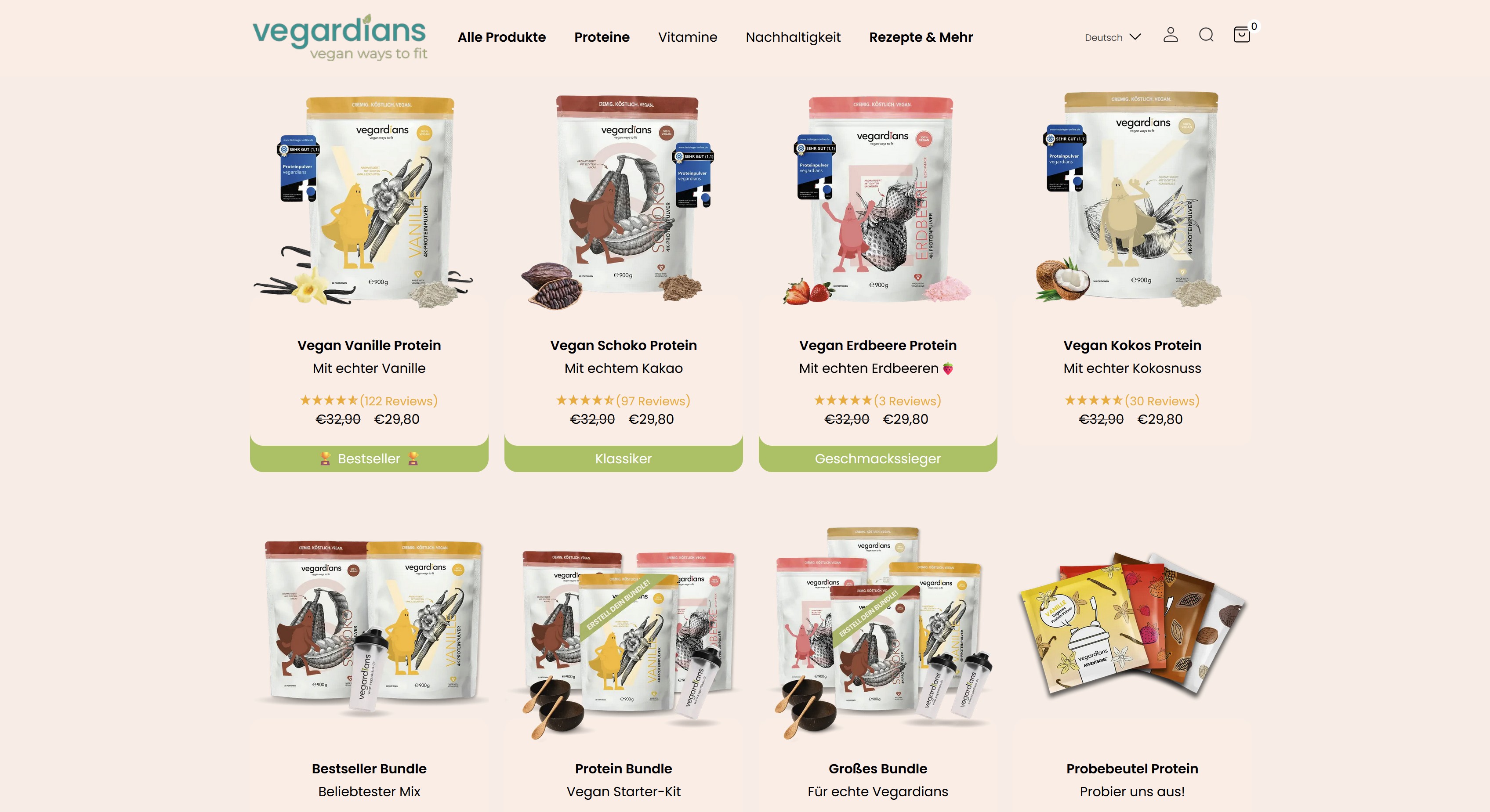 Website Vorschau von Vegardians