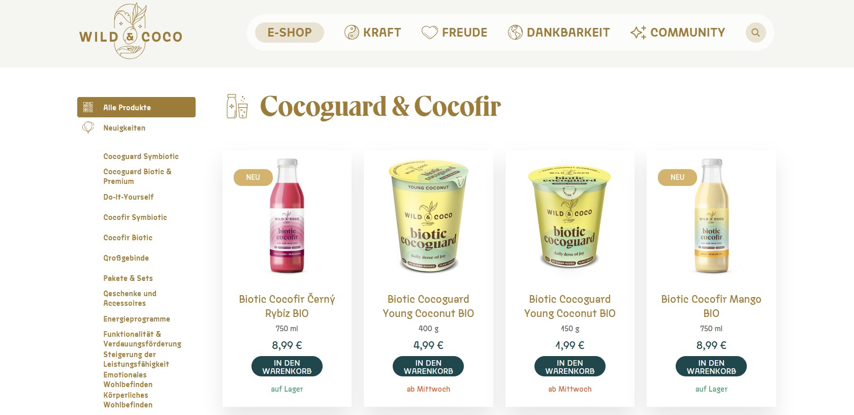 Website Vorschau von Wild & Coco